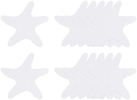 HARFINGTON 12pcs Non-Slip Bathtub Stickers White Starfish Design
