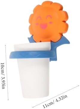 Hemoton Cartoon Toothbrush Cup Holder with Storage