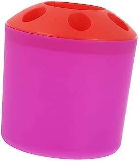 Cabilock Toothbrush Holder with Purple Base and Divided Compartments