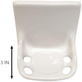 Flat Back Ceramic Toothbrush Holder for Bathrooms