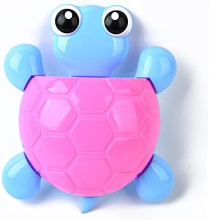 2Pcs Cute Turtle Suction Cup Toothbrush Holder for Bathroom Wall Mounted Organizer