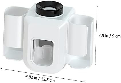 Amosfun 2pcs Wall Mounted Toothbrush Holder and Toothpaste Squeezer