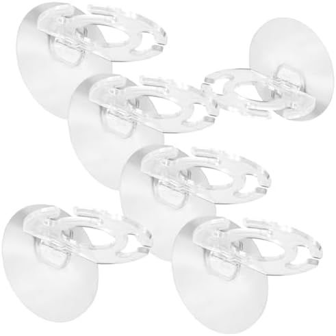 BUGUUYO 6Pcs Transparent Wall Mounted Toothbrush Holder