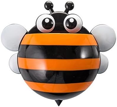 Ciieeo 4pcs Cartoon Bee Wall Mount Toothbrush Holder