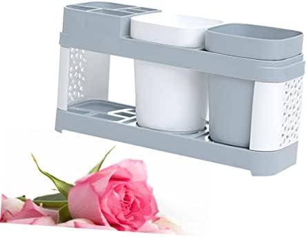BRIGHTFUFU Toothbrush Toothpaste Holder Organizer