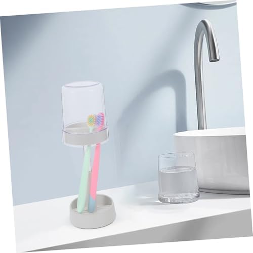 GLEAVI Toothbrush Holder with Cover and Rinse Cup