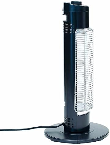 HeatMate Portable Instant Heat Graphite Medium Tower Electric Heater - Black