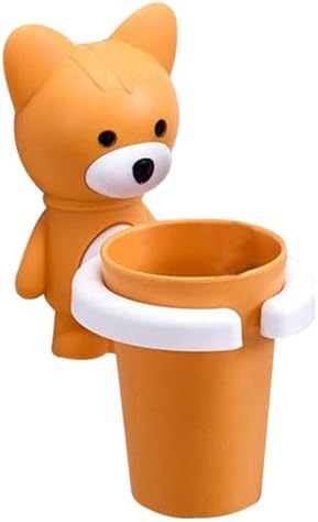 Kids Cartoon Fox Toothbrush Holder Wall Mount