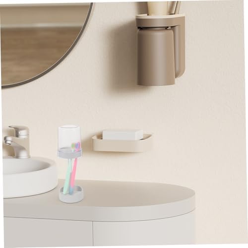 VALICLUD Toothbrush Holder with Cover and Rinse Cup