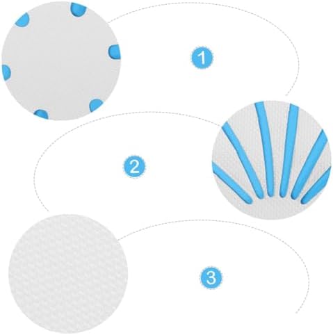 Unomor 2 Sets Non-Slip Bathtub Stickers with Flower Shell Design