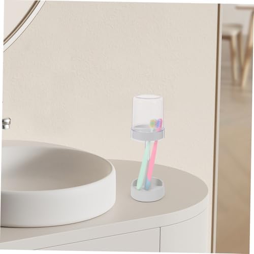 LIFKOME Modern Lamp Toothbrush Holder with Suction Cup