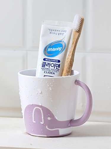 Cute Animal Pattern Gargle Cup Oval Toothbrush Holder