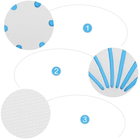 SOPOTUTU 2 Sets Non-Slip Bathtub Stickers with Flower Shell Designs