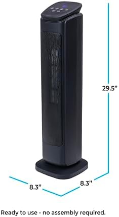 Comfort Zone 30 Inch Electric Room Heater with Remote Control