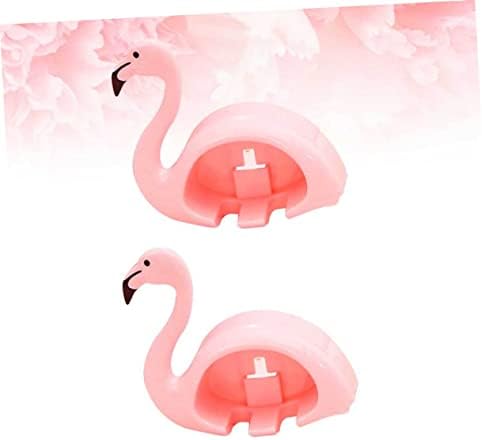 LIFKOME 2pcs Flamingo Suction Cup Toothbrush Holder