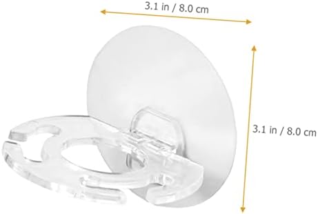 BUGUUYO 6Pcs Transparent Wall Mounted Toothbrush Holder