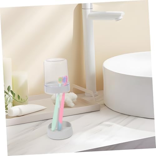 BESTYASH Toothbrush Holder with Cover and Drain Tray