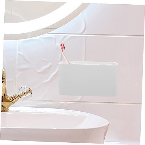 Happyyami White Toothbrush Holder Storage Box