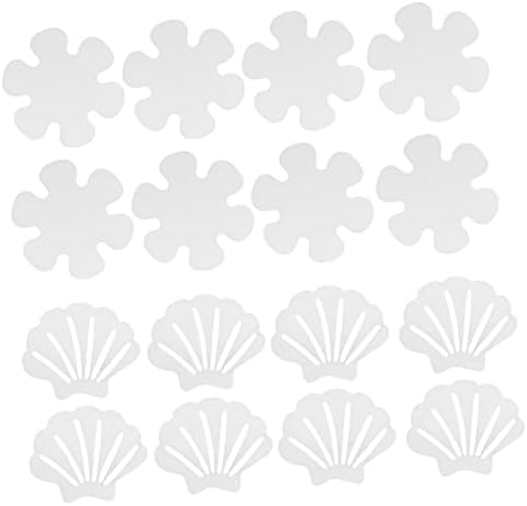 SOPOTUTU 2 Sets Non-Slip Bathtub Stickers with Flower Shell Designs