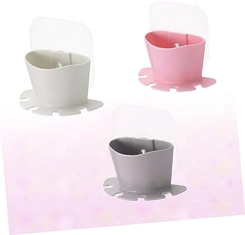 Sosoport Self-Adhesive Suction Cup Toothbrush Holder with Storage