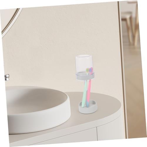 UTHCLO Toothbrush Holder with Cups Slot and Protective Lid 1