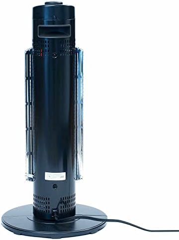 HeatMate Portable Instant Heat Graphite Medium Tower Electric Heater - Black