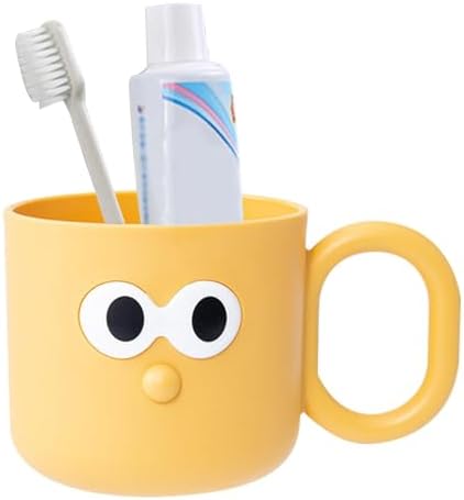 Kids Toothbrush Rinse Cup - Cute Cartoon Design Unbreakable Reusable