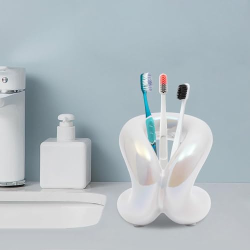 DYRABREST Ceramic Toothbrush Holder for Vanity Countertop