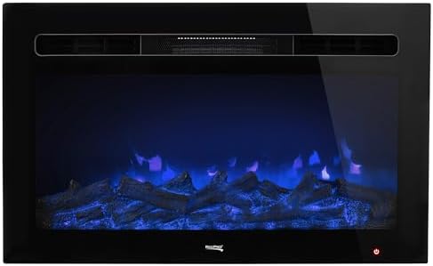 RecPro Recessed Electric Fireplace with Remote