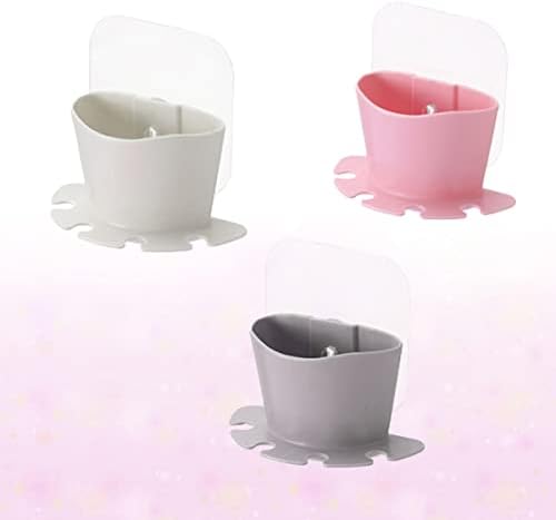 PRETYZOOM Wall Mounted Toothbrush Holder with Suction Cup and Slots