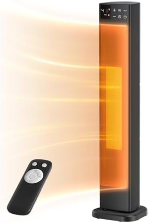 PELONIS 30Inch Tower Space Heater with Remote Control and Adjustable Thermostat