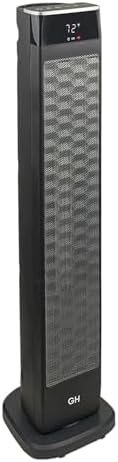 Good Housekeeping 30 Oscillating Ceramic Tower Heater with Remote Black 1