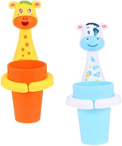 ABOOFAN Cartoon Animal Toothbrush Holder Wall Mount Organizer