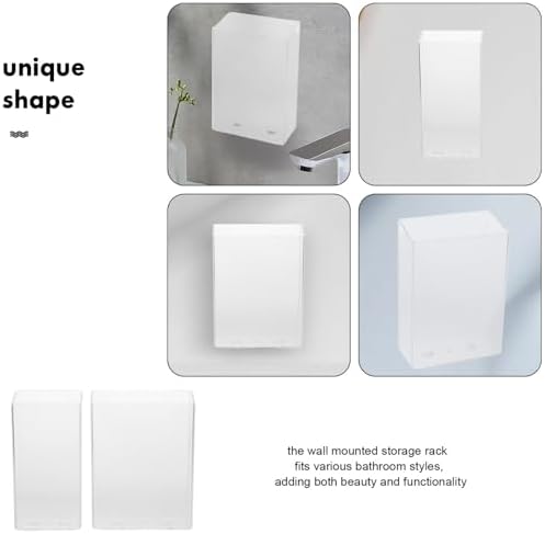 BUGUUYO 2pcs Wall Mounted Toothbrush Holder with Dispenser