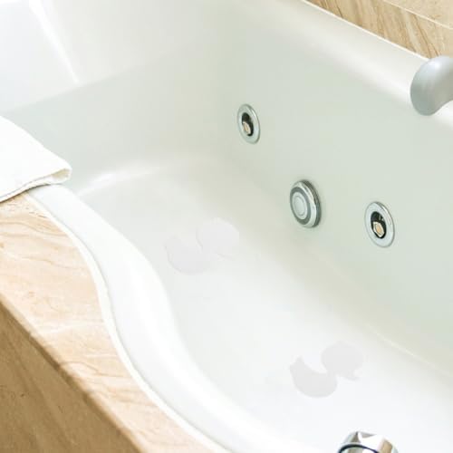PRETYZOOM 20pcs Duck Non-Slip Bathtub Stickers White