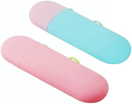 PRETYZOOM Toothbrush Holder with PP Case and Toothpaste Storage