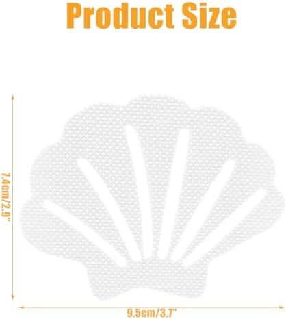 12 Pcs Non Slip Bathtub Stickers Sea Shell Shape Decals for Bathroom