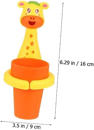 LIFKOME 2 Sets Cartoon Animal Wall Mounted Toothbrush Holder
