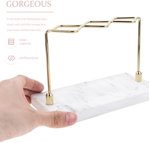 SOLUSTRE Marble Toothbrush Holder Makeup Brush Stand