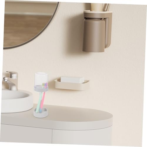 UTHCLO Toothbrush Holder with Cups Slot and Protective Lid 1