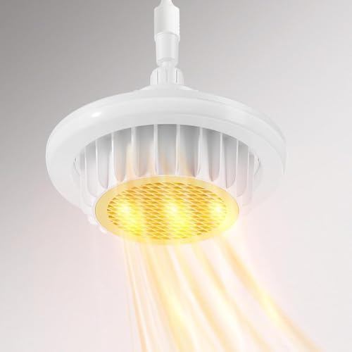 Ceiling Heater Fan Light with Remote Control 600W White 220V Bathroom Heater
