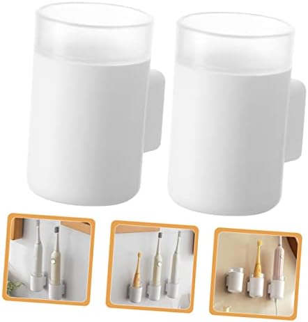 Amosfun 4Pcs Wall-Mounted Electric Toothbrush Holder Organizer