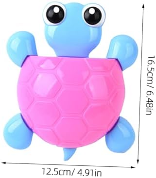 2Pcs Cute Turtle Suction Cup Toothbrush Holder for Bathroom Wall Mounted Organizer