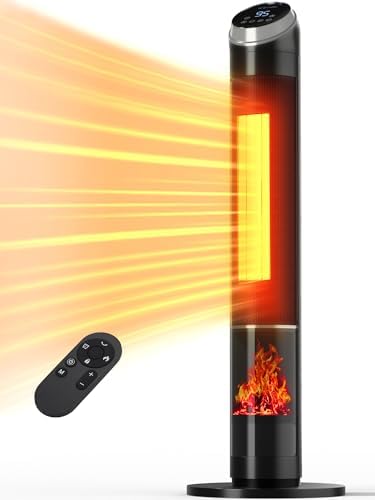 Uthfy 38 Electric Space Heater with Flame and Remote Control