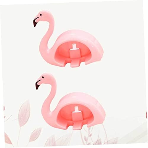 LIFKOME 2Pcs Pink Flamingo Suction Cup Toothbrush Holder