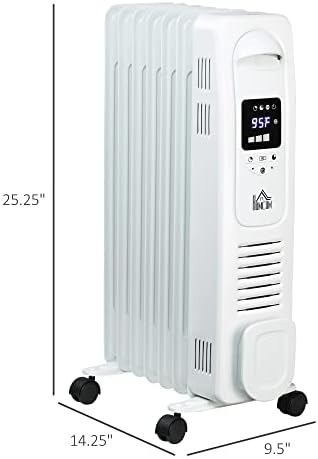 HOMCOM 2525 Electric Space Heater 1500W White