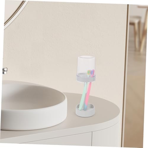 BUGUUYO Toothbrush Holder with Cover and Cup Slots 1