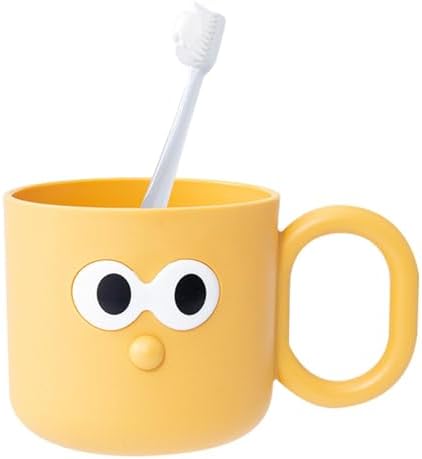 Kids Toothbrush Rinse Cup - Cute Cartoon Design Unbreakable Reusable