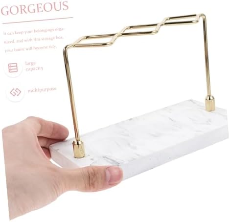 HAKIDZEL Marble Toothbrush Holder with Makeup Brush Stand
