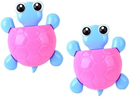 TOPPERFUN 2Pcs Cute Turtle Suction Cup Toothbrush Holder